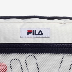 Fila Linear Cross Logo - Naisten Olkalaukku - Valkoinen | FI-92180